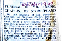 press cutting of funeral