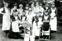 photo of butter making class 1910s