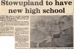 Press cutting, new high school