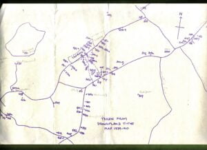 outline of 1880 Stowupland roads