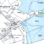 map showing Stowupland primary school and Holy Trinity church