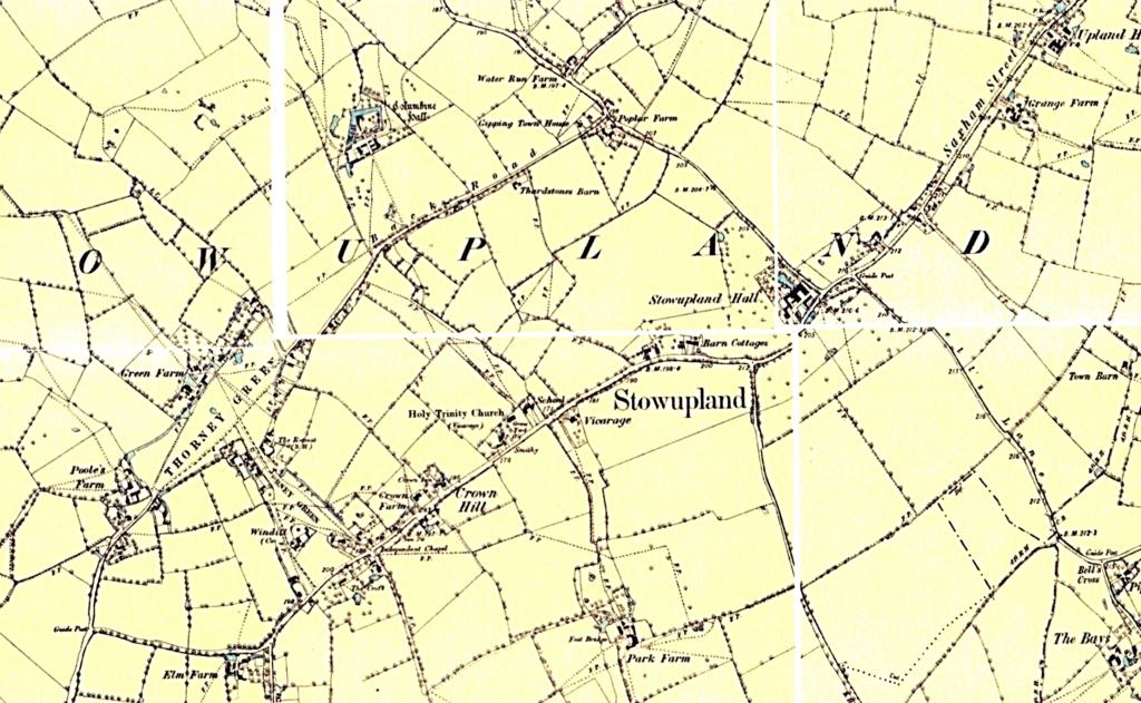 image of 1880s map showing Green Farm location