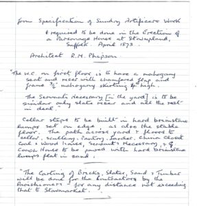 Hand written notes