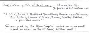 Hand written note