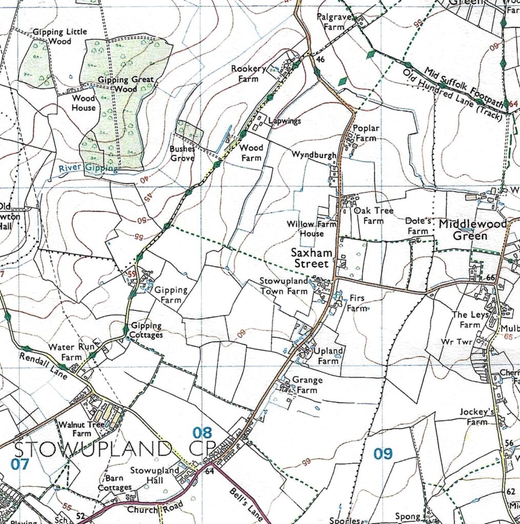 map of NE Stowupland