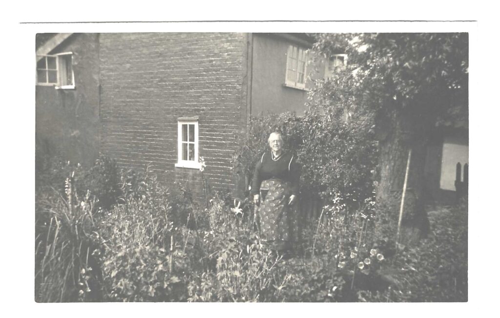 lady in garden