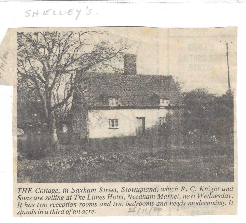 press cutting of house
