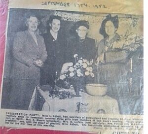 Black and white image of 4 ladies