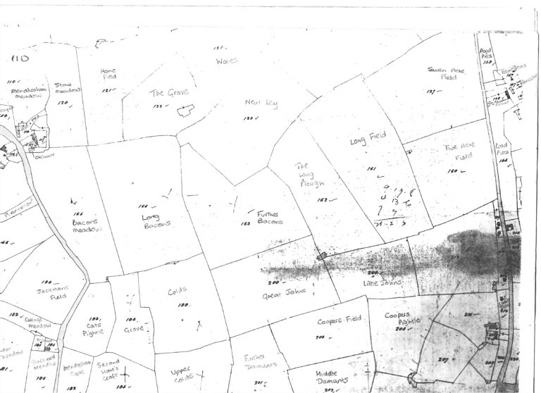 black and white sketch map