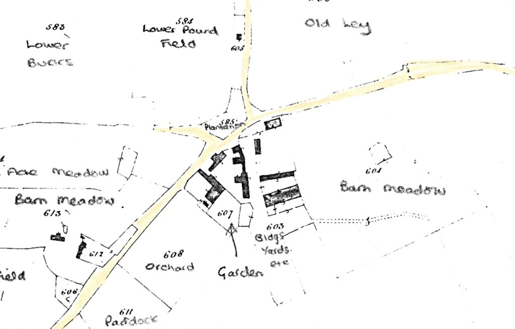 sketch plan of farm buildings