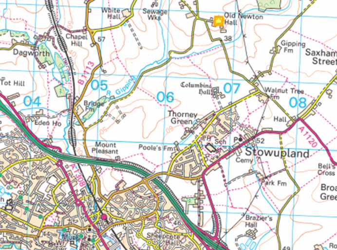 partial map of Stowupland
