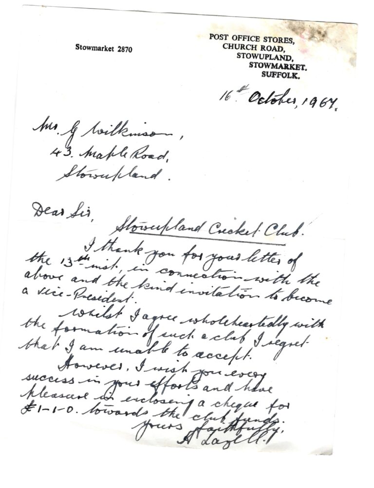 hand written letter