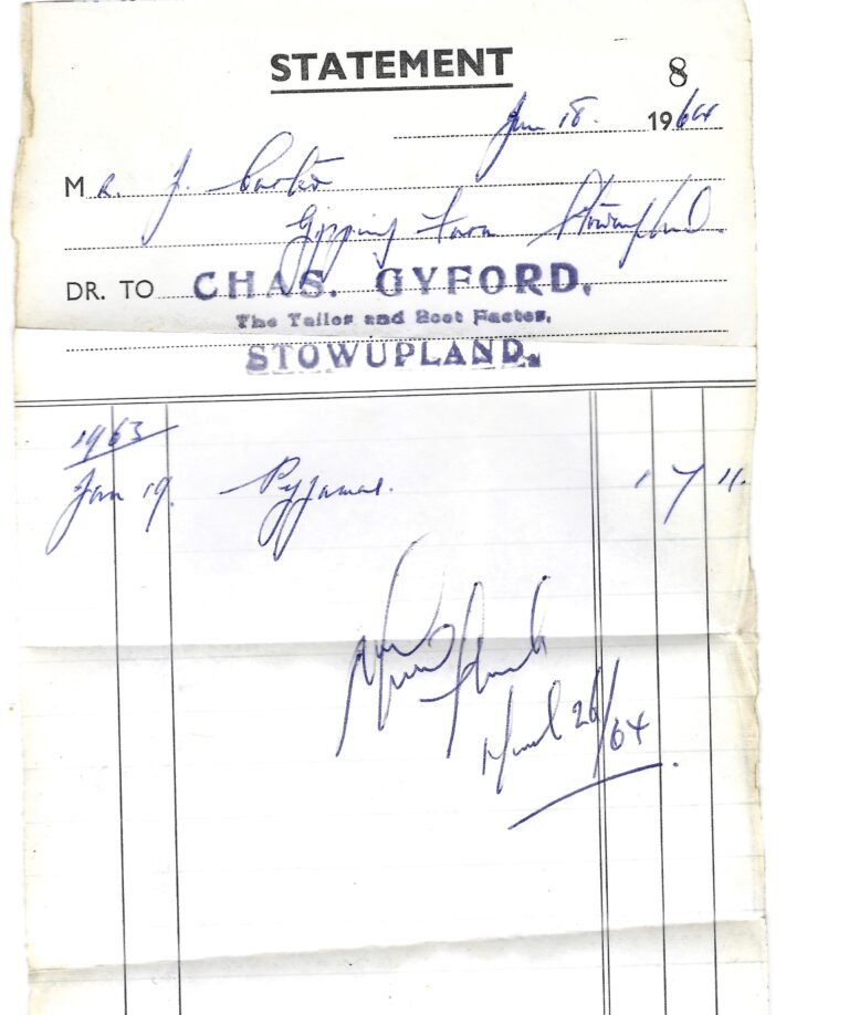 1960 shop statement