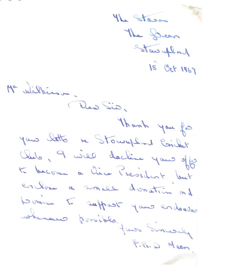 hand written letter