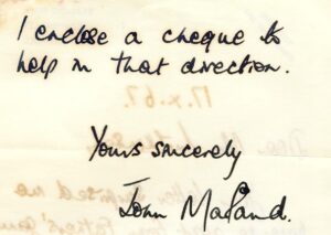 hand written note
