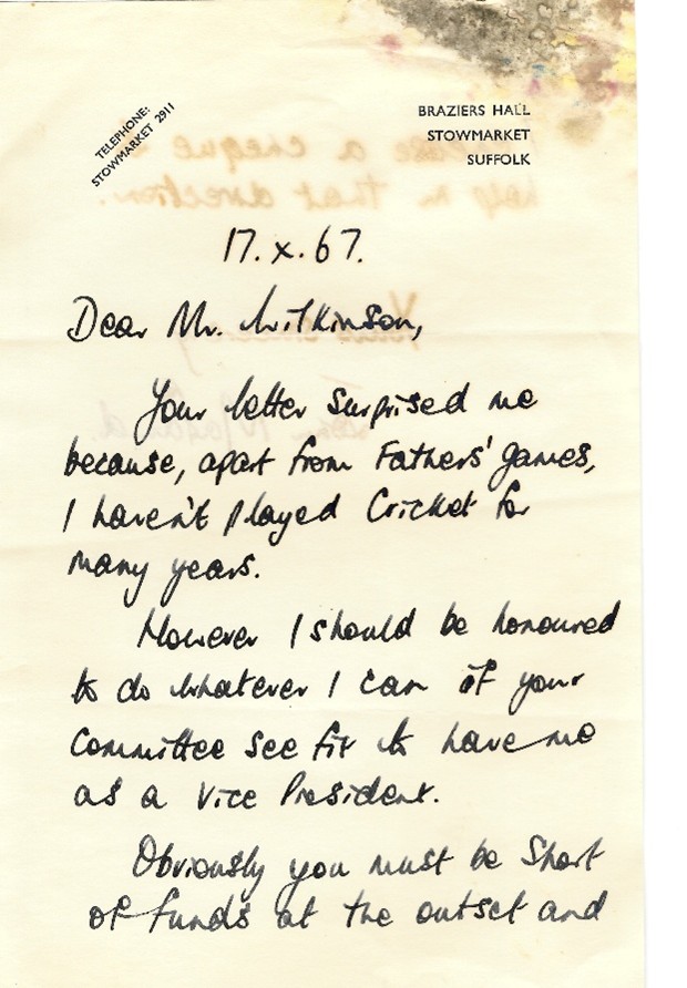 hand written letter