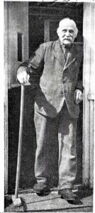 black and white photo of elderly man