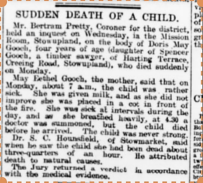 death oof a child