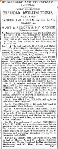 1883 Auction announcement
