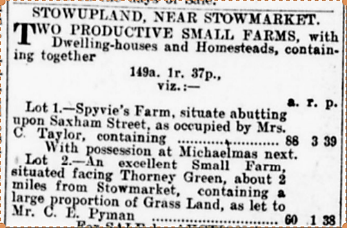 1917 sale of farm