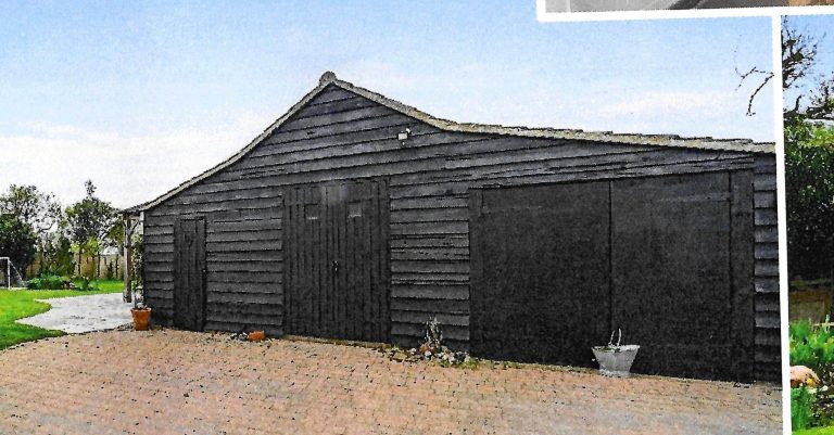 wooden shed