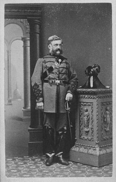 gentleman in 19th century militia uniform