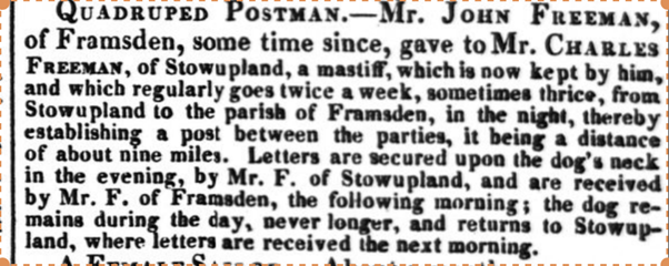 1822 newspaper report