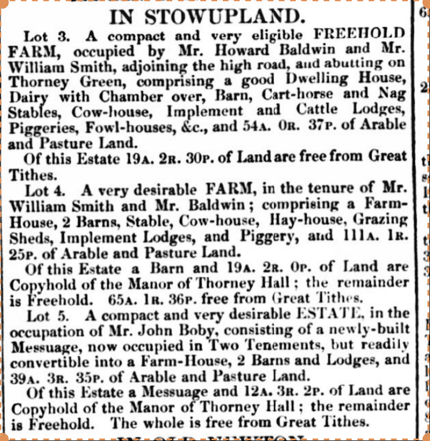 1853 auction of property