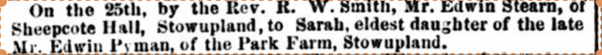 1861 wedding announcement