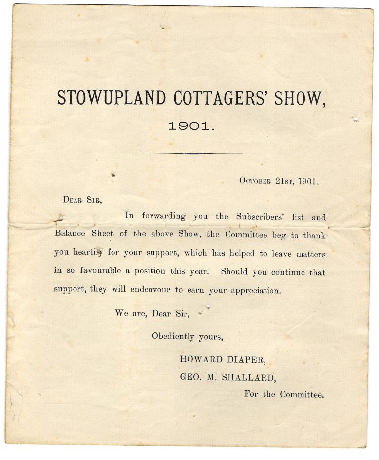 1901 typed letter