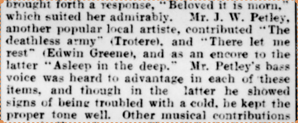 1908 press review of musical performance