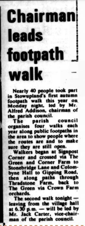 1973 description of walking the footpaths