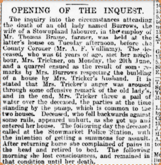 1898 report on an inquest