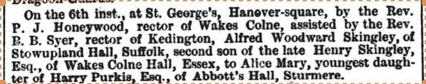 1872 wedding announcement