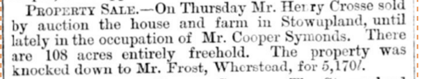 1897 sale of land