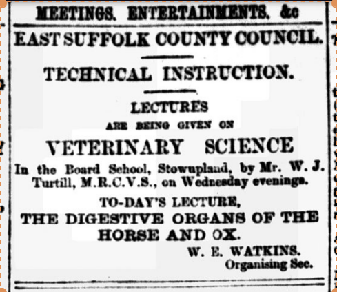 1896 advert for an evening lecture
