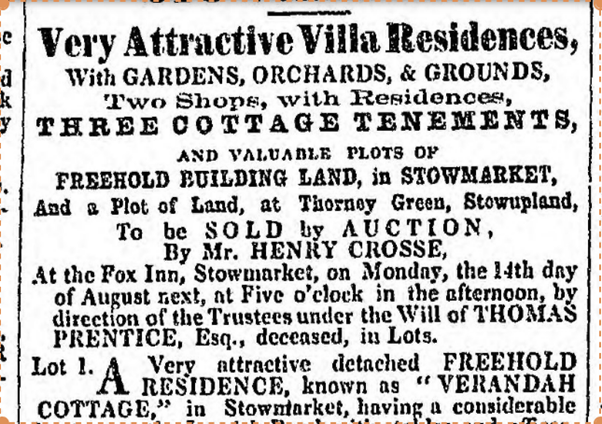 1865 sale of land
