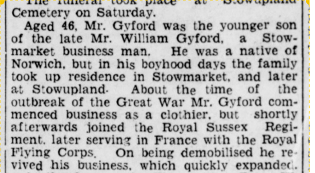 1938 extract from Chas' orbituary