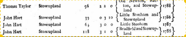 1789 hemp production by Hart of Stowupland