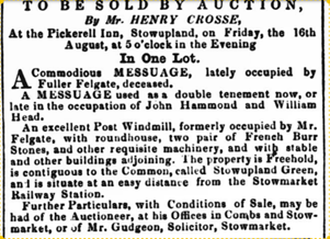 1861 sale of mill