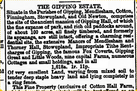 1892 details of Gipping Estate